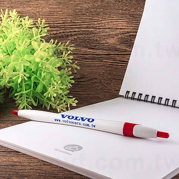廣告環保筆-塑膠曲線筆管造型禮品-單色原子筆-採購客製印刷贈品筆-8560-6